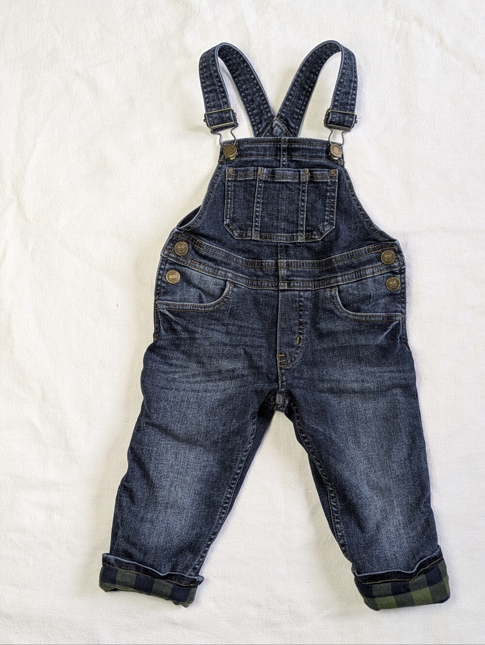 Lined Toddler Denim Overall Bibs 2-3T